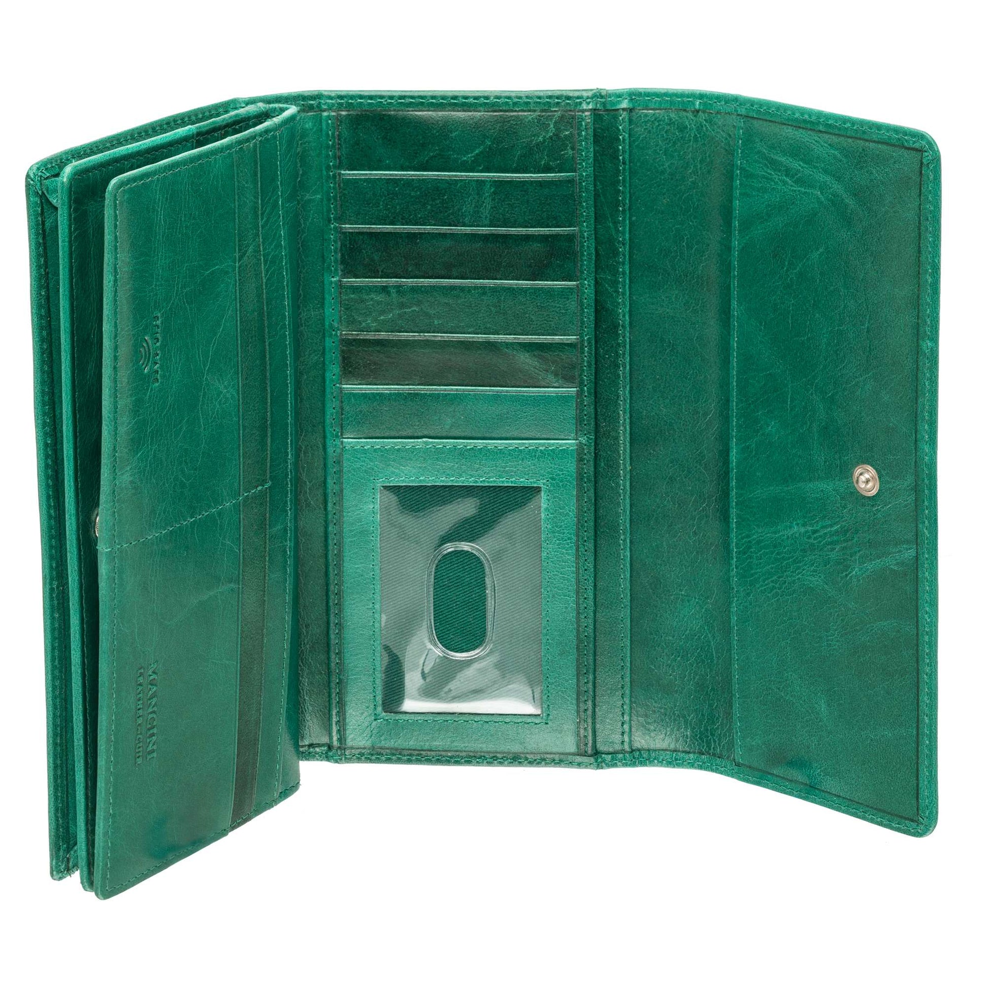 Mancini Wallets Mancini South Beach RFID Secure Quadruple Fold Wallet