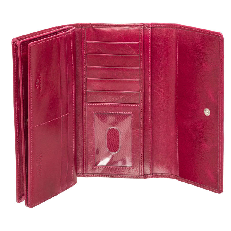 Mancini Wallets Mancini South Beach RFID Secure Quadruple Fold Wallet