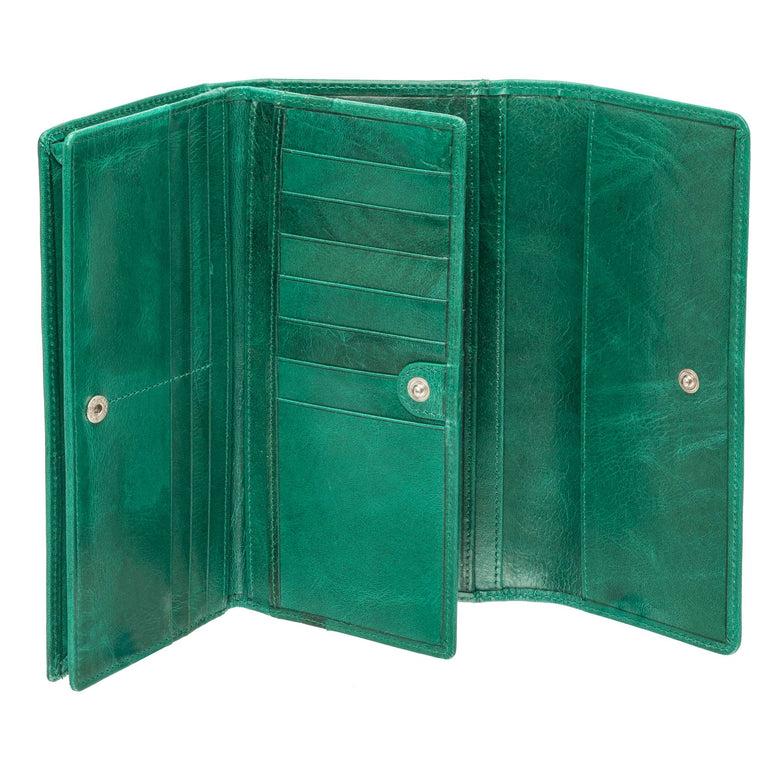 Mancini Wallets Mancini South Beach RFID Secure Quadruple Fold Wallet