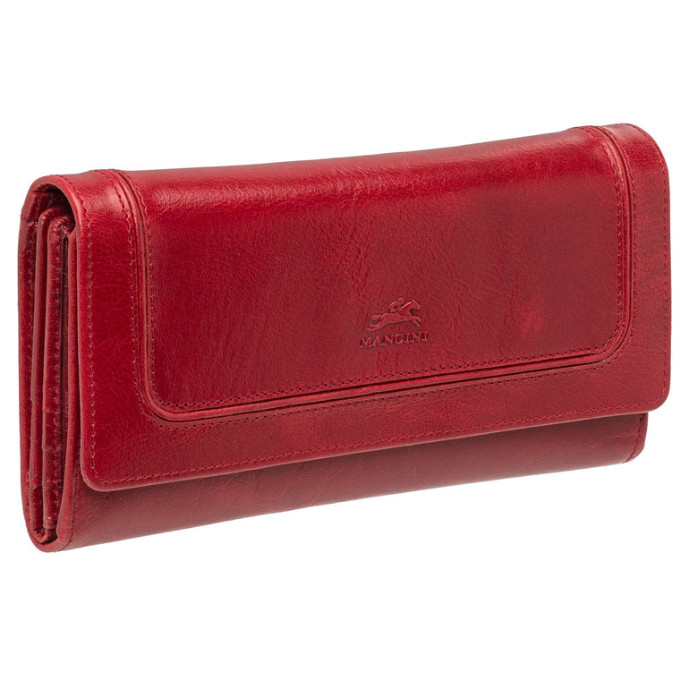 Mancini Wallets Mancini South Beach RFID Secure Quadruple Fold Wallet