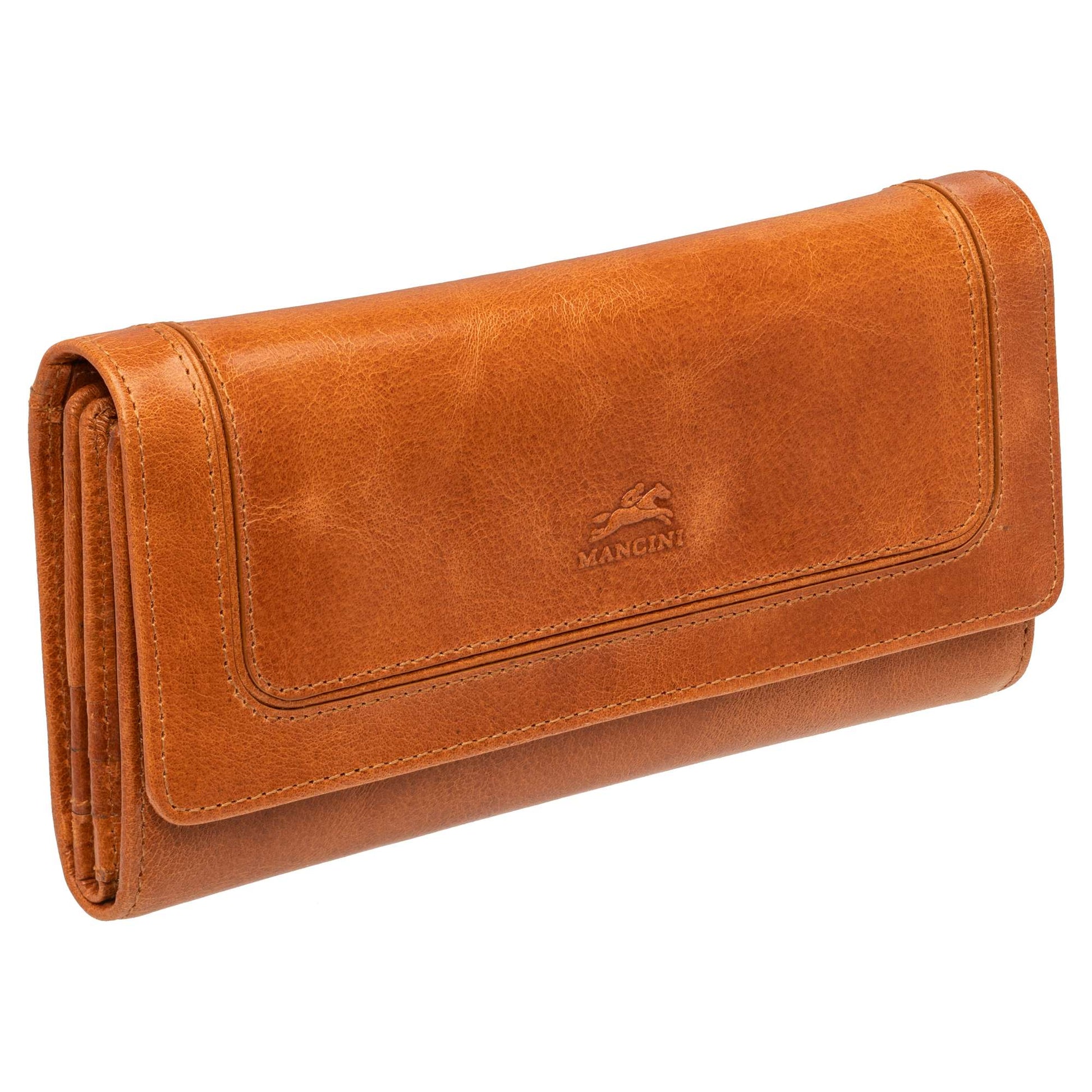 Mancini Wallets Mancini South Beach RFID Secure Quadruple Fold Wallet