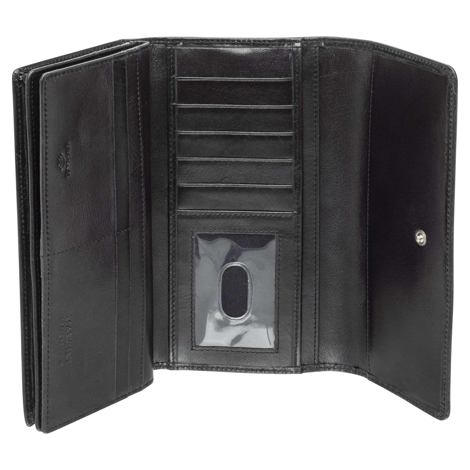 Mancini Wallets Mancini South Beach RFID Secure Quadruple Fold Wallet