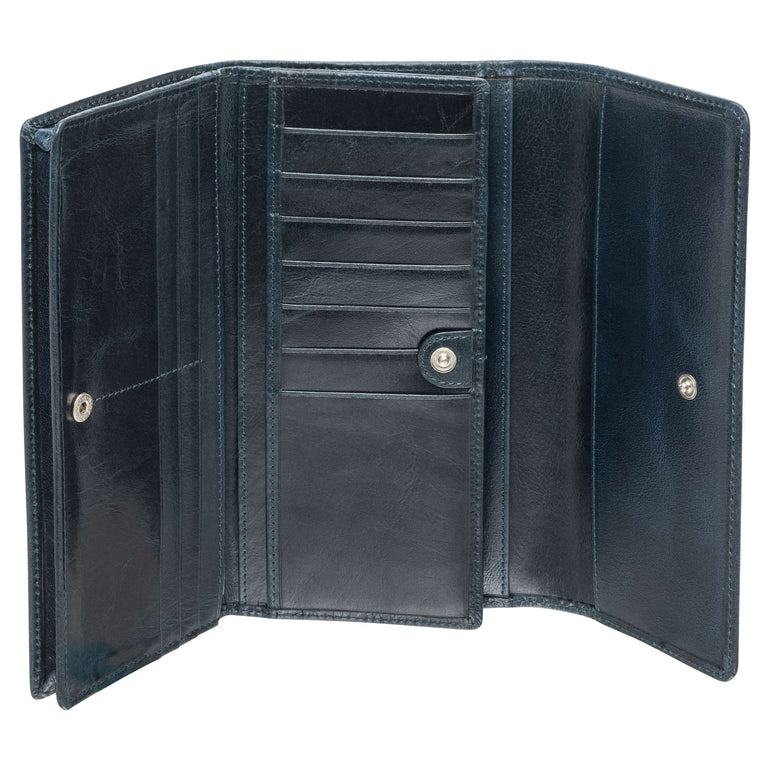 Mancini Wallets Mancini South Beach RFID Secure Quadruple Fold Wallet