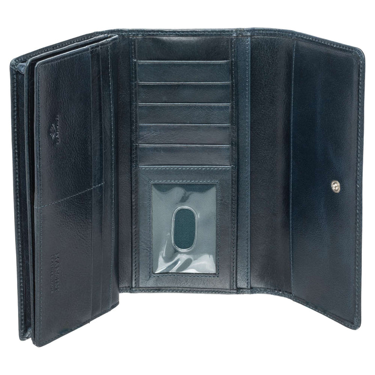Mancini Wallets Mancini South Beach RFID Secure Quadruple Fold Wallet