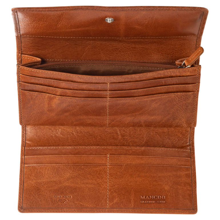 Mancini Wallets Mancini South Beach RFID Secure Trifold Wallet