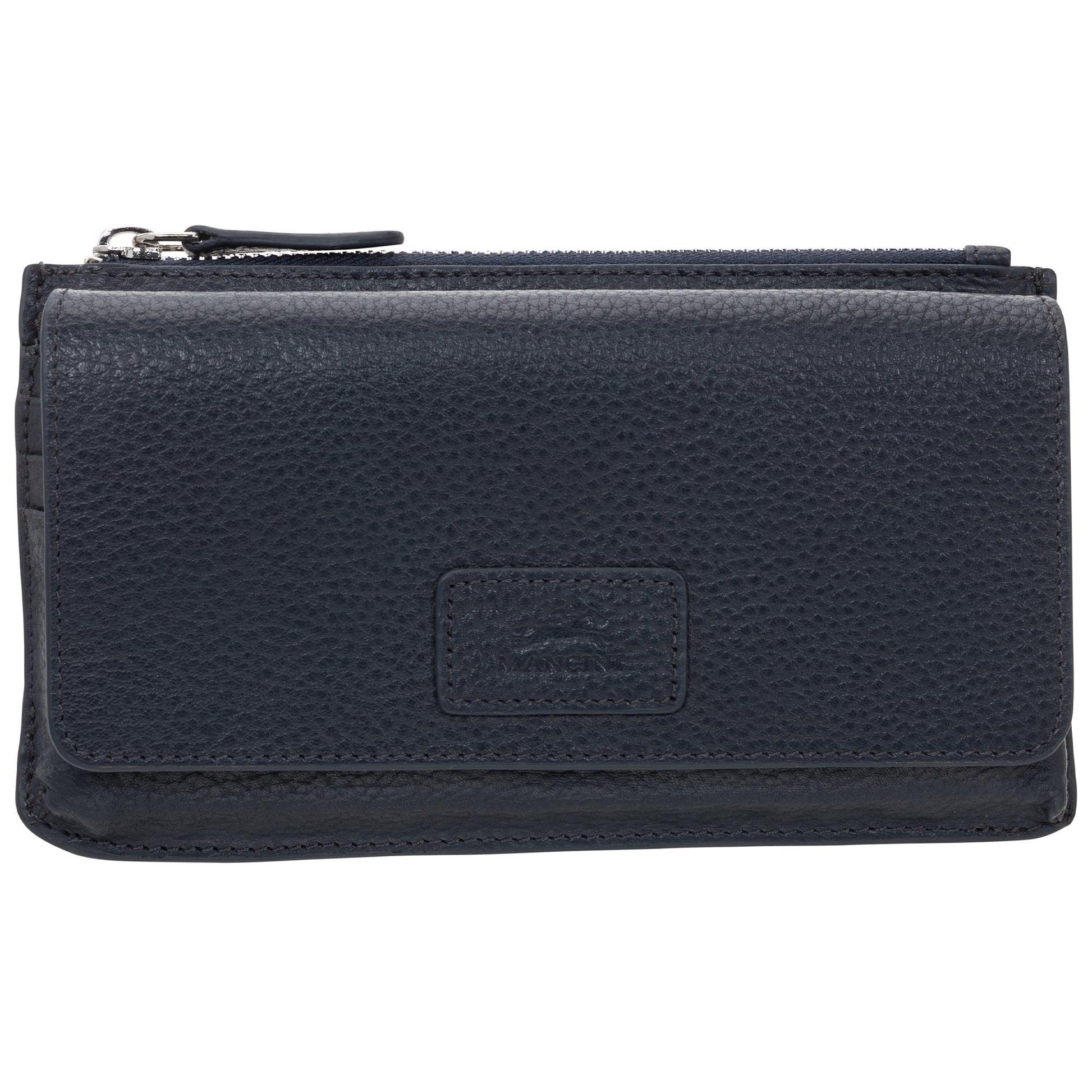 Mancini Wallets Navy Mancini Pebbled Ladies RFID Crossbody Wallet