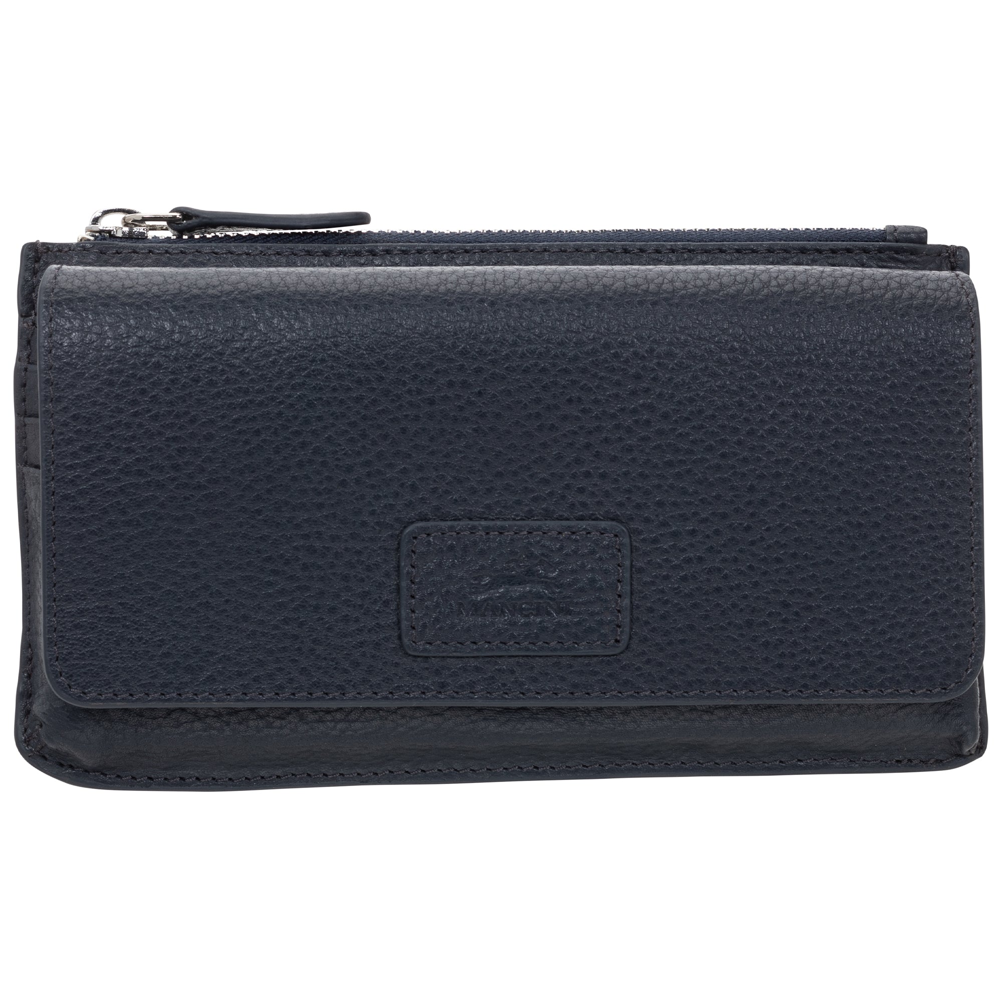 Mancini Wallets Navy Mancini Pebbled Ladies RFID Crossbody Wallet