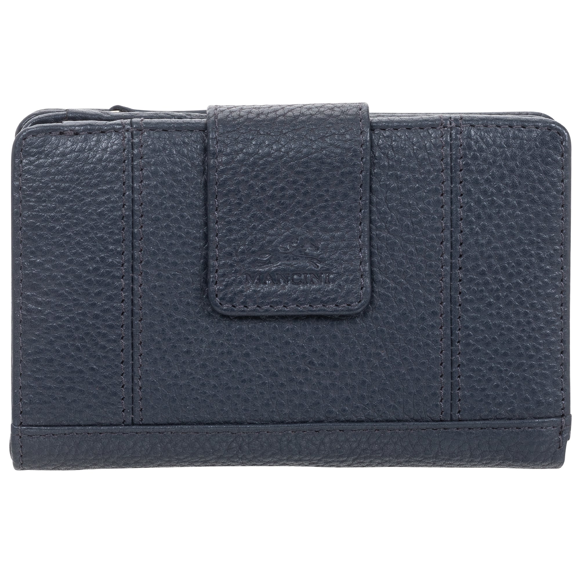 Mancini Wallets Navy Mancini Pebbled Ladies’ RFID Medium Clutch Wallet