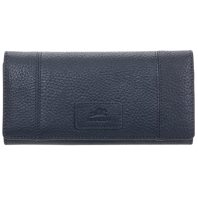 Mancini Wallets Navy Mancini Pebbled Ladies' RFID Trifold Wallet