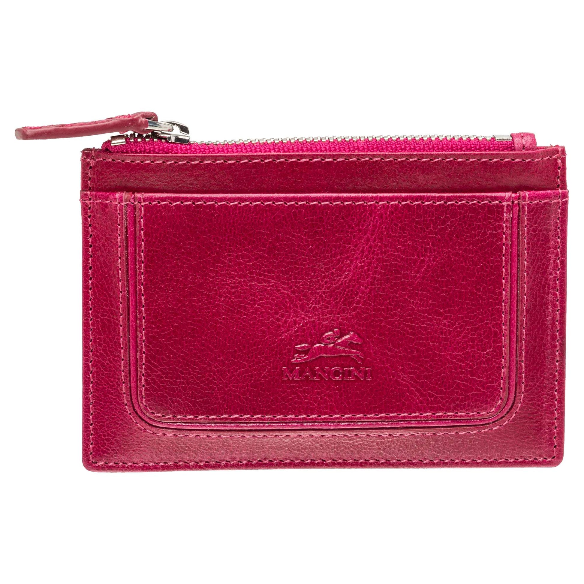 Mancini Wallets Pink Mancini  South Beach RFID Secure Card Case and Coin Pocket