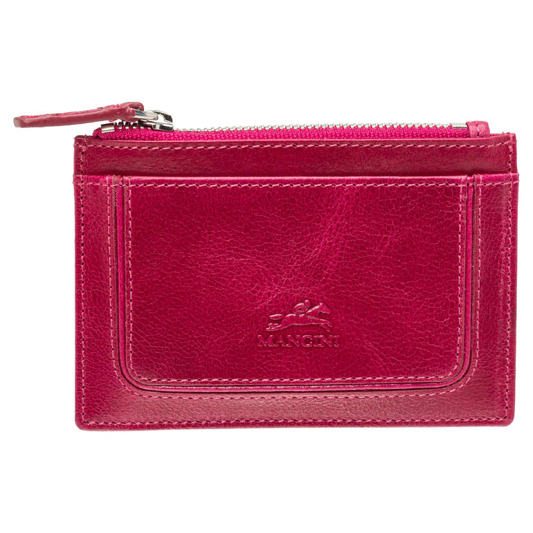 Mancini Wallets Pink Mancini  South Beach RFID Secure Card Case and Coin Pocket