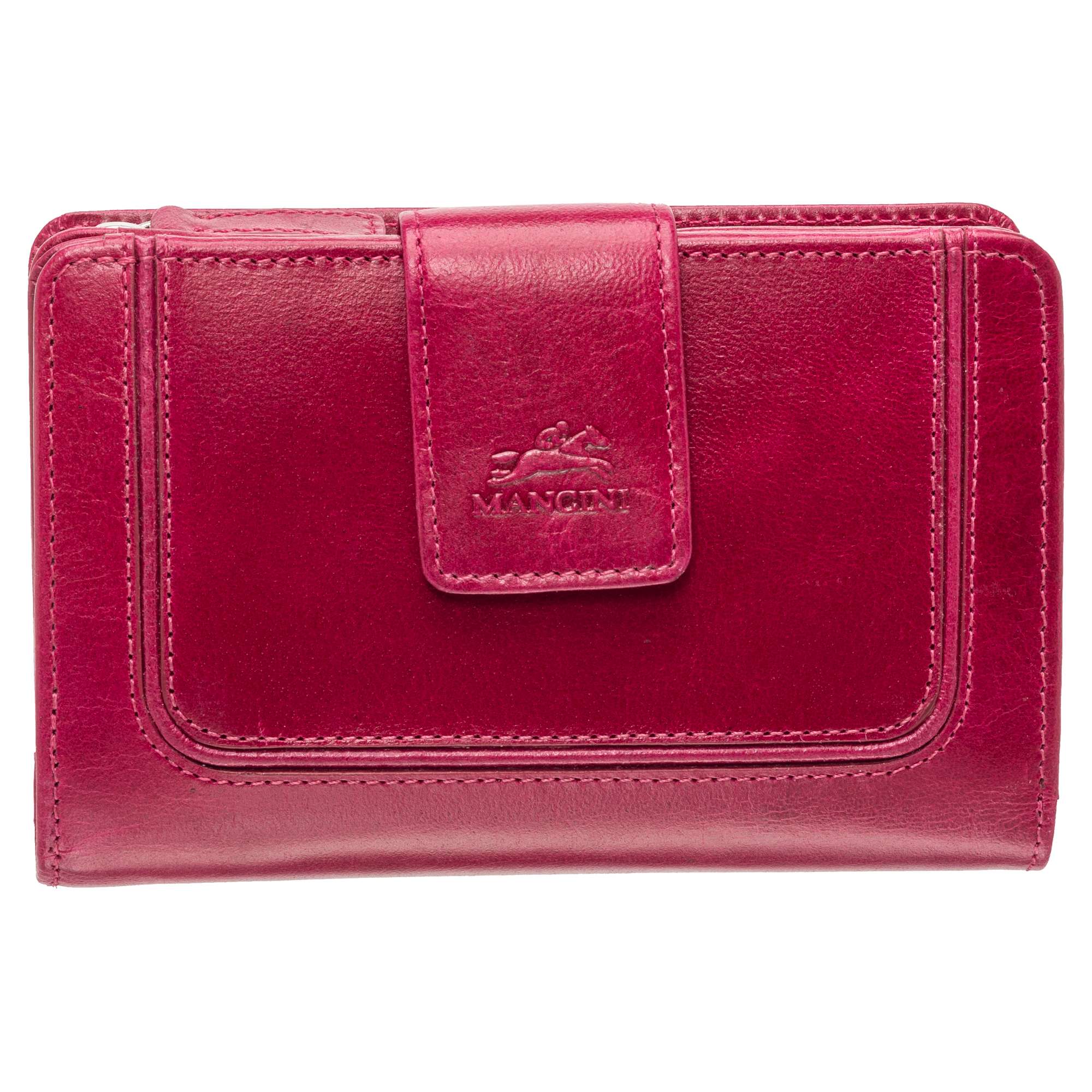Mancini Wallets Pink Mancini South Beach RFID Secure Medium Clutch Wallet