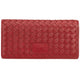 Mancini Wallets Red Mancini BASKET WEAVE RFID Secure Trifold Wallet