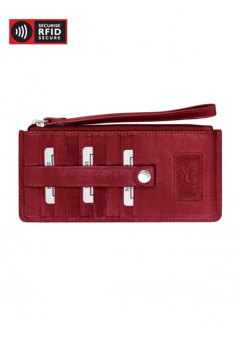 Mancini Wallets Red Mancini CASABLANCA Collection Ladies’ “ Wristlet” (RFID Secure)