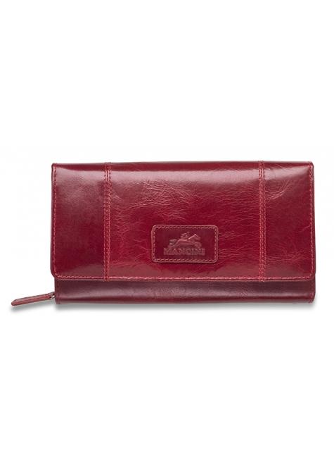 Mancini Wallets Red Mancini CASABLANCA Ladies' RFID Secure Medium Clutch Wallet