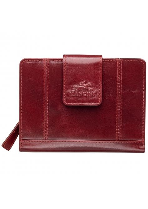 Mancini Wallets Red Mancini CASABLANCA Ladies' RFID Secure Medium Clutch Wallet