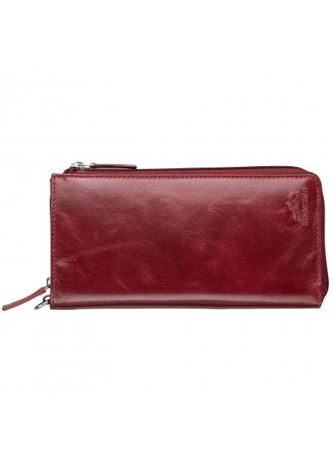 Mancini Wallets Red Mancini CASABLANCA Ladies` RFID Secure Trifold Wallet