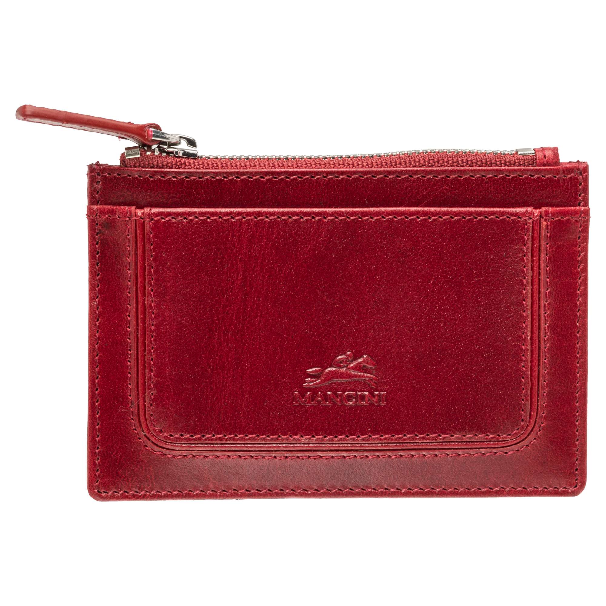 Mancini Wallets Red Mancini  South Beach RFID Secure Card Case and Coin Pocket