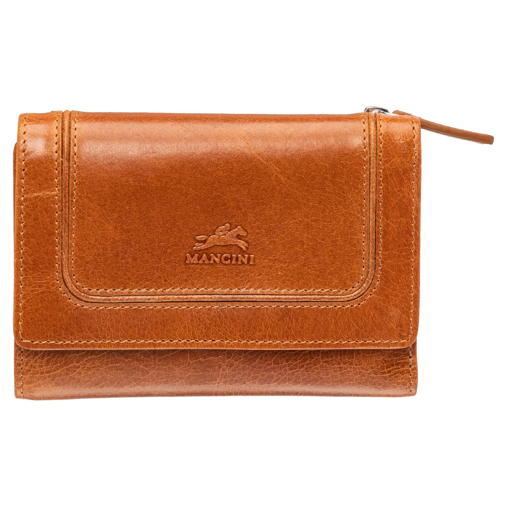 Mancini Wallets Tan Mancini South Beach RFID Secure Medium Clutch Wallet