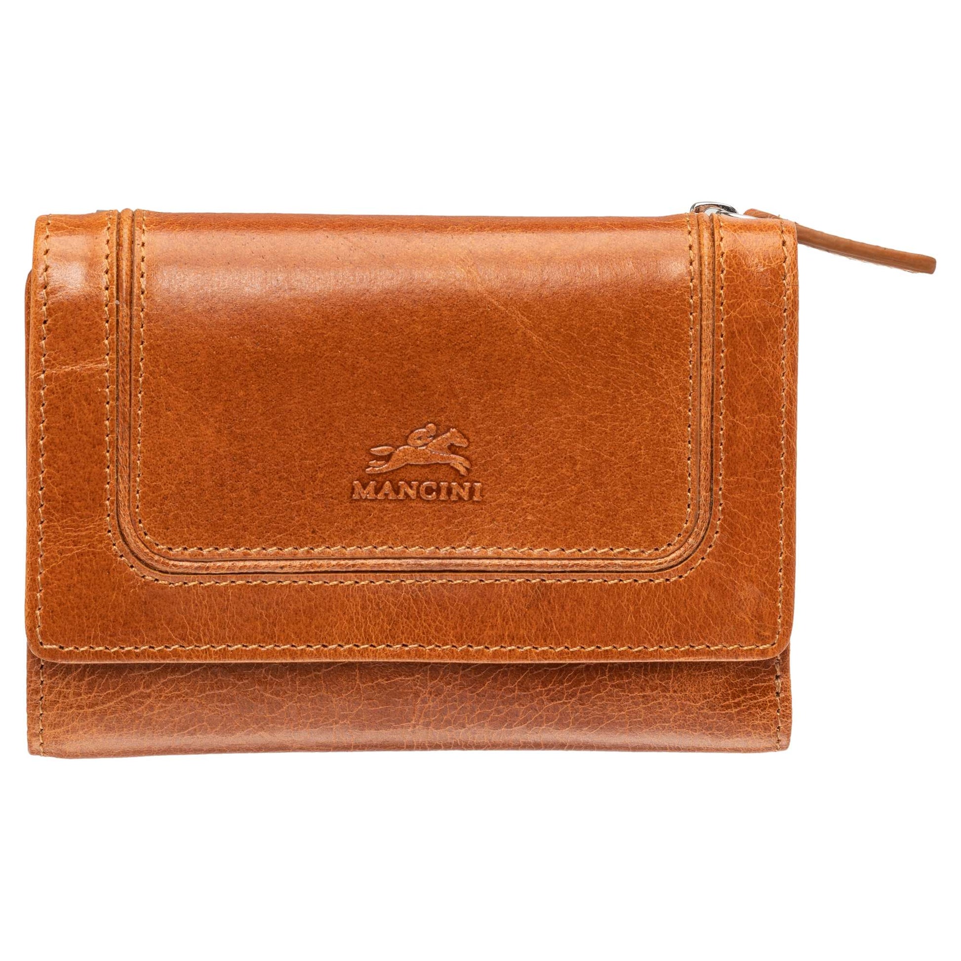 Mancini Wallets Tan Mancini South Beach RFID Secure Medium Clutch Wallet