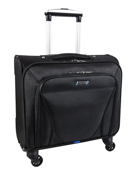 Nextech Laptop Briefcase Black Nextech Augusta 15.6" Laptop 4-Wheel Rolling Spinner Business Case