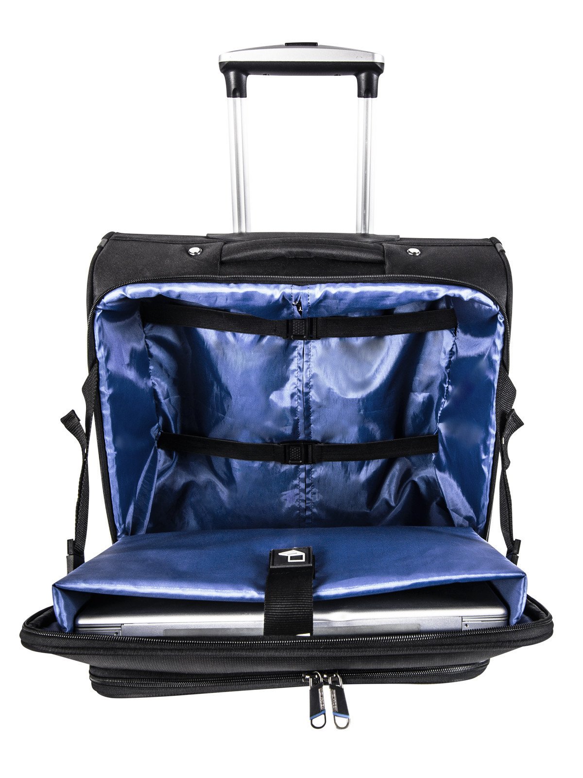 Nextech Laptop Briefcase Black Nextech Augusta 15.6" Laptop 4-Wheel Rolling Spinner Business Case