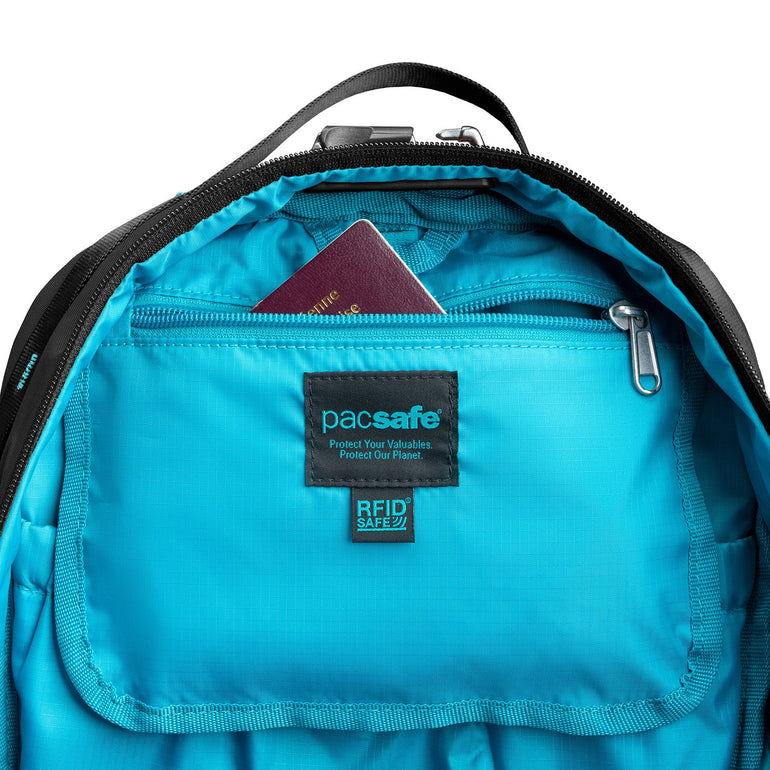 Pacsafe Backpacks Econyl Black Pacsafe Eco 18L Anti-Theft Backpack