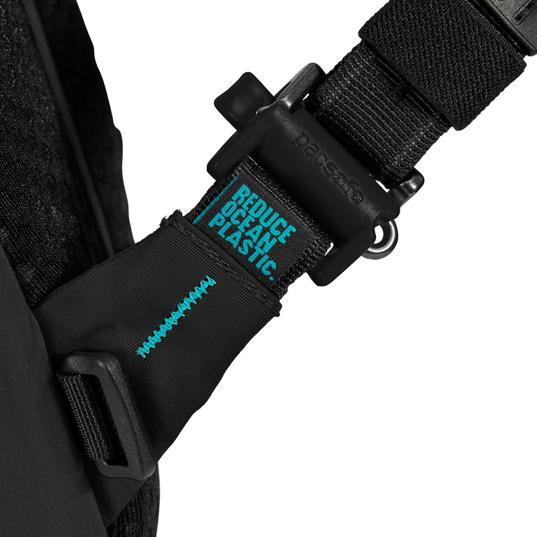 Pacsafe Sling Bag Econyl Black Pacsafe Eco 12L Anti-Theft Sling Backpack