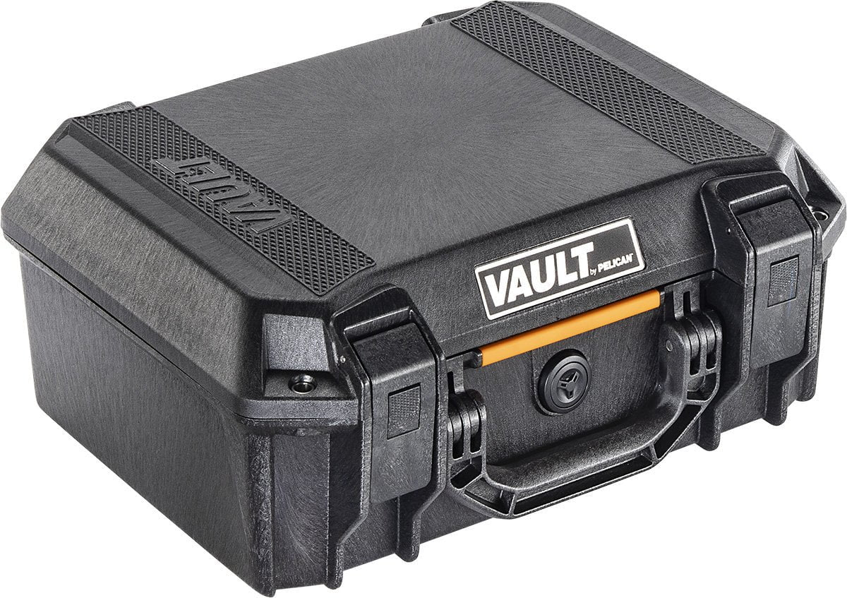 Pelican Protective Case Black Pelican V200 Vault Medium Pistol Case