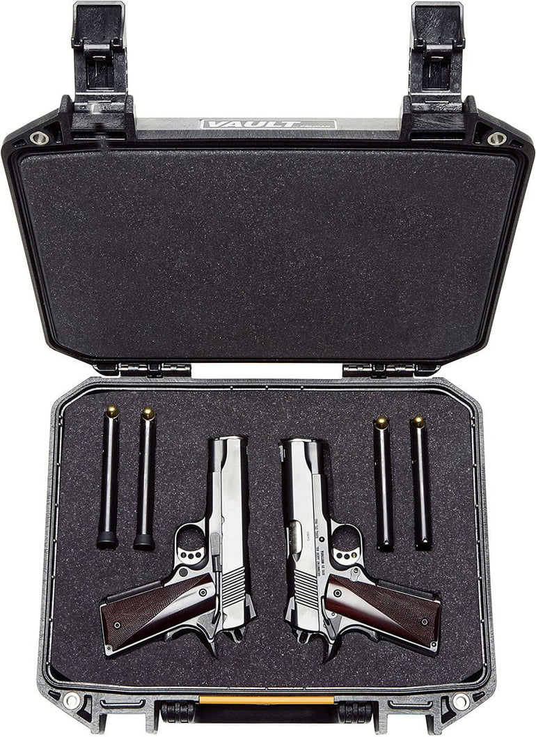 Pelican Protective Case Black Pelican V200 Vault Medium Pistol Case