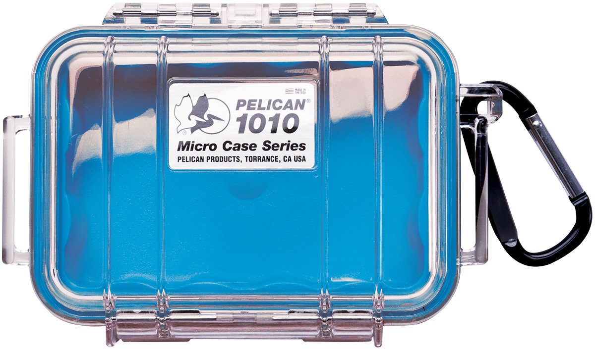 Pelican Protective Case Blue/Clear Pelican 1010 Micro Case