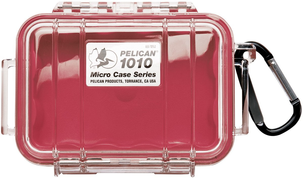 Pelican Protective Case Red/Clear Pelican 1010 Micro Case