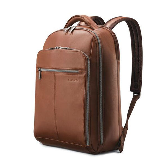 Samsonite Backpacks Cognac Samsonite Classic Leather Backpack