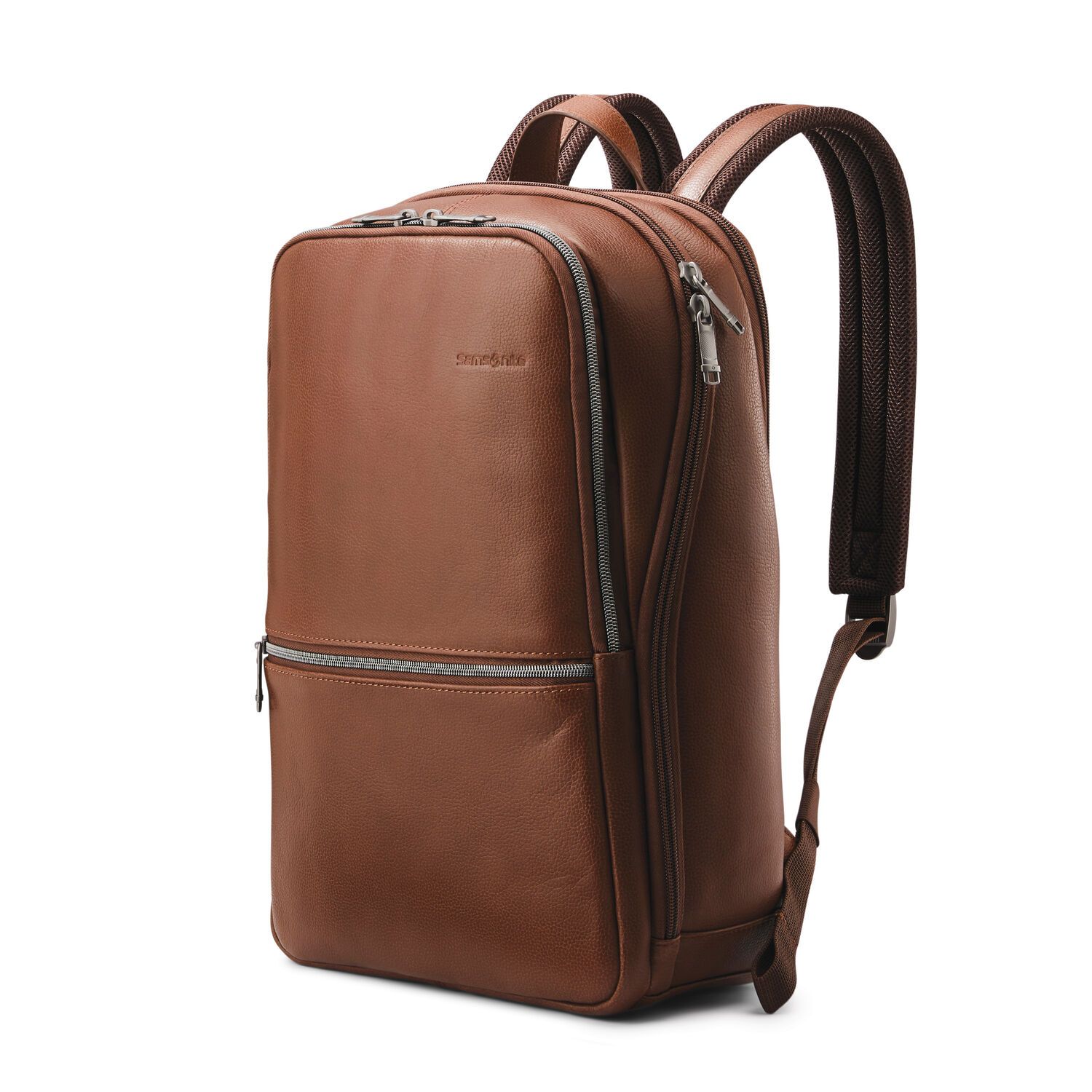 Samsonite Backpacks Cognac Samsonite Classic Leather Backpack