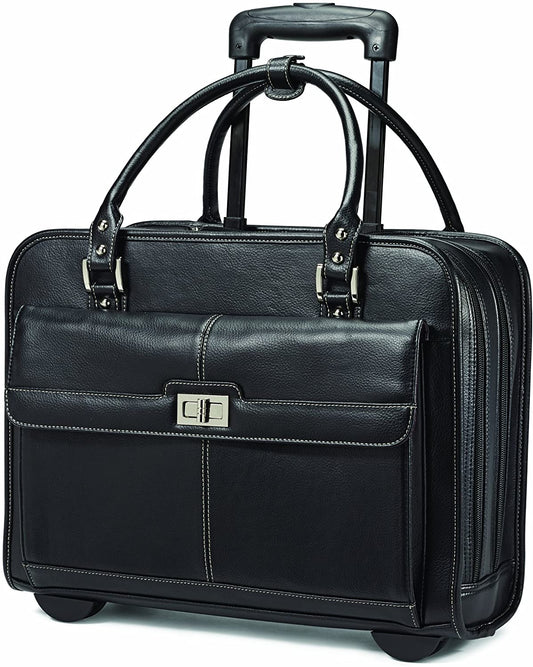 Samsonite BRIEFCASES ON WHEELS Black Samsonite Ladies 15.6" Laptop Wheeled Mobile Office Case