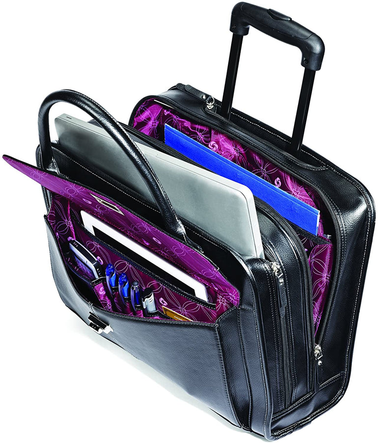 Samsonite BRIEFCASES ON WHEELS Black Samsonite Ladies 15.6" Laptop Wheeled Mobile Office Case