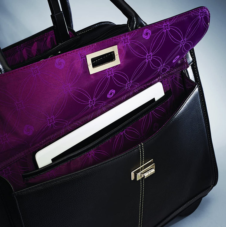 Samsonite BRIEFCASES ON WHEELS Black Samsonite Ladies 15.6" Laptop Wheeled Mobile Office Case