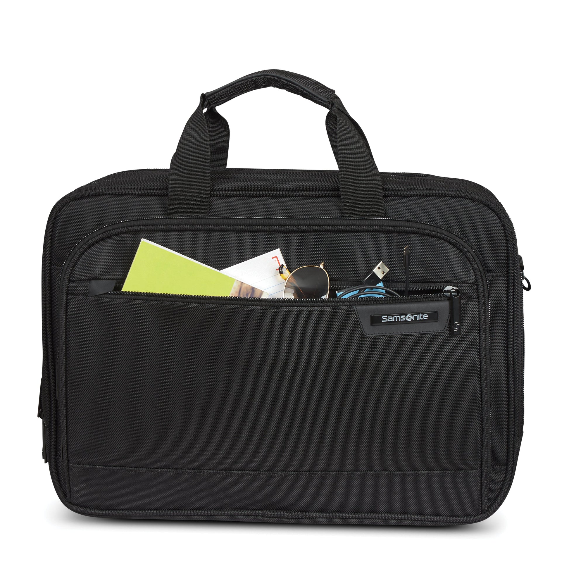 Samsonite Laptop Briefcase Black Samsonite Classic NXT 3 Gusset Briefcase
