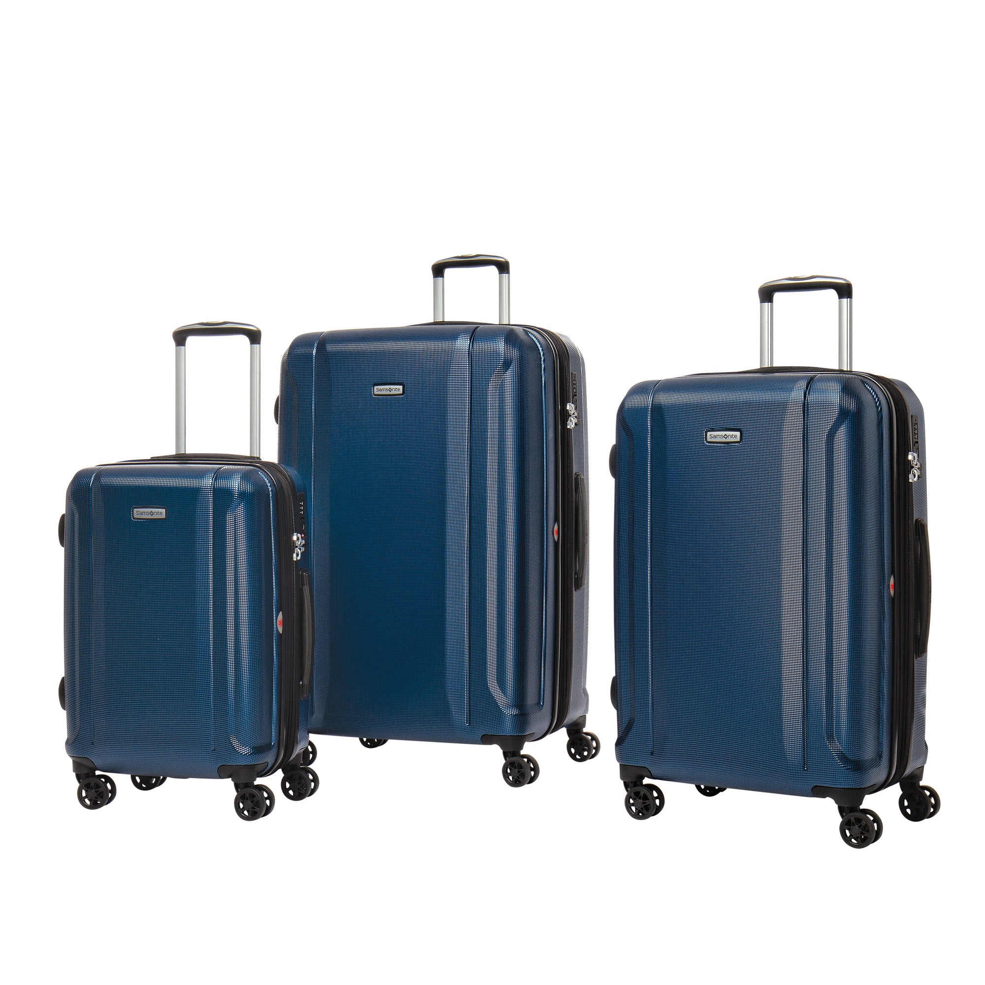 Samsonite Luggage Blue Samsonite Omni 3.0 - 3 Piece Spinner Expandable Luggage Set
