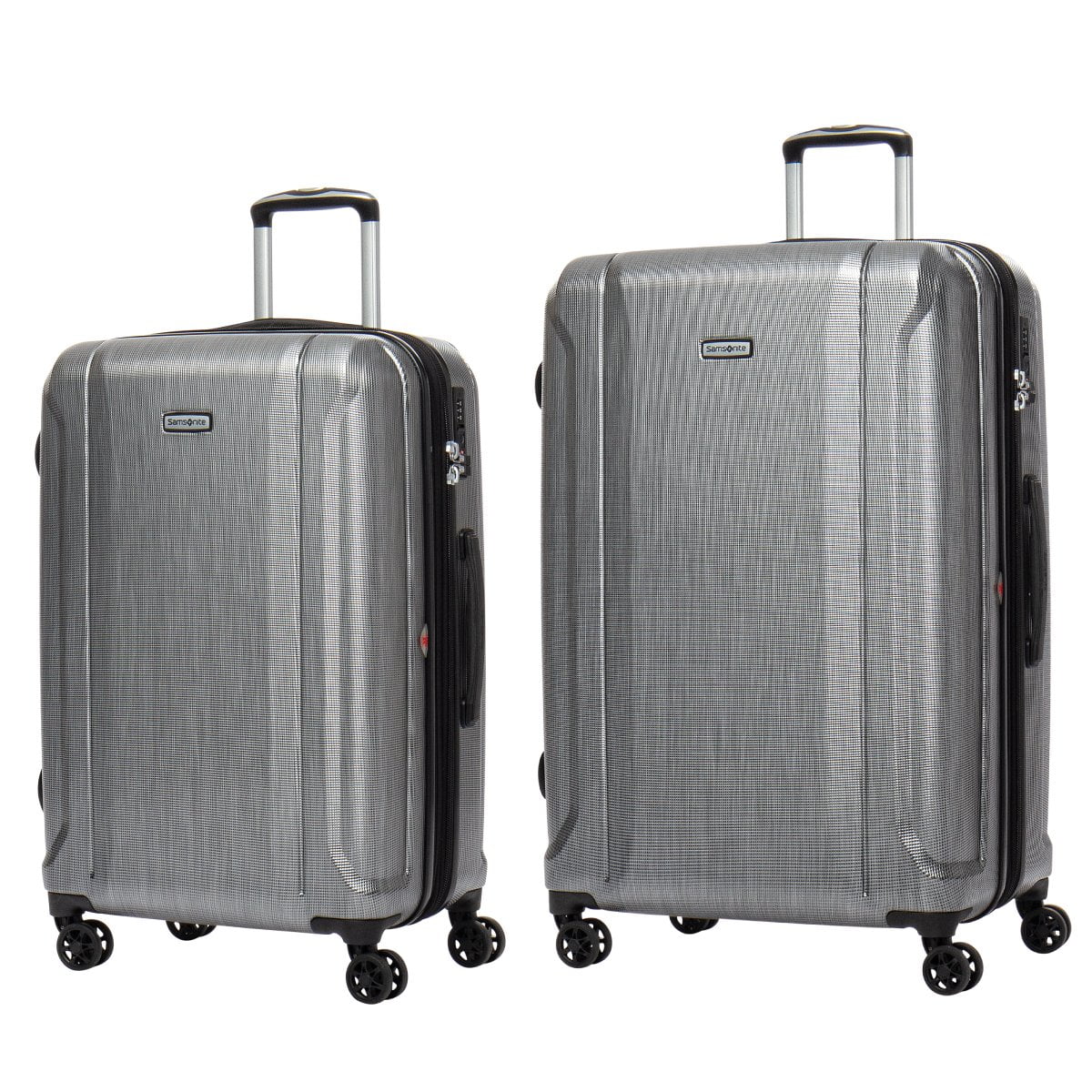 Samsonite Luggage Brushed Silver Samsonite Omni 3.0 - 2 Piece Expandable Spinner Luggage Set (Medium & Large)