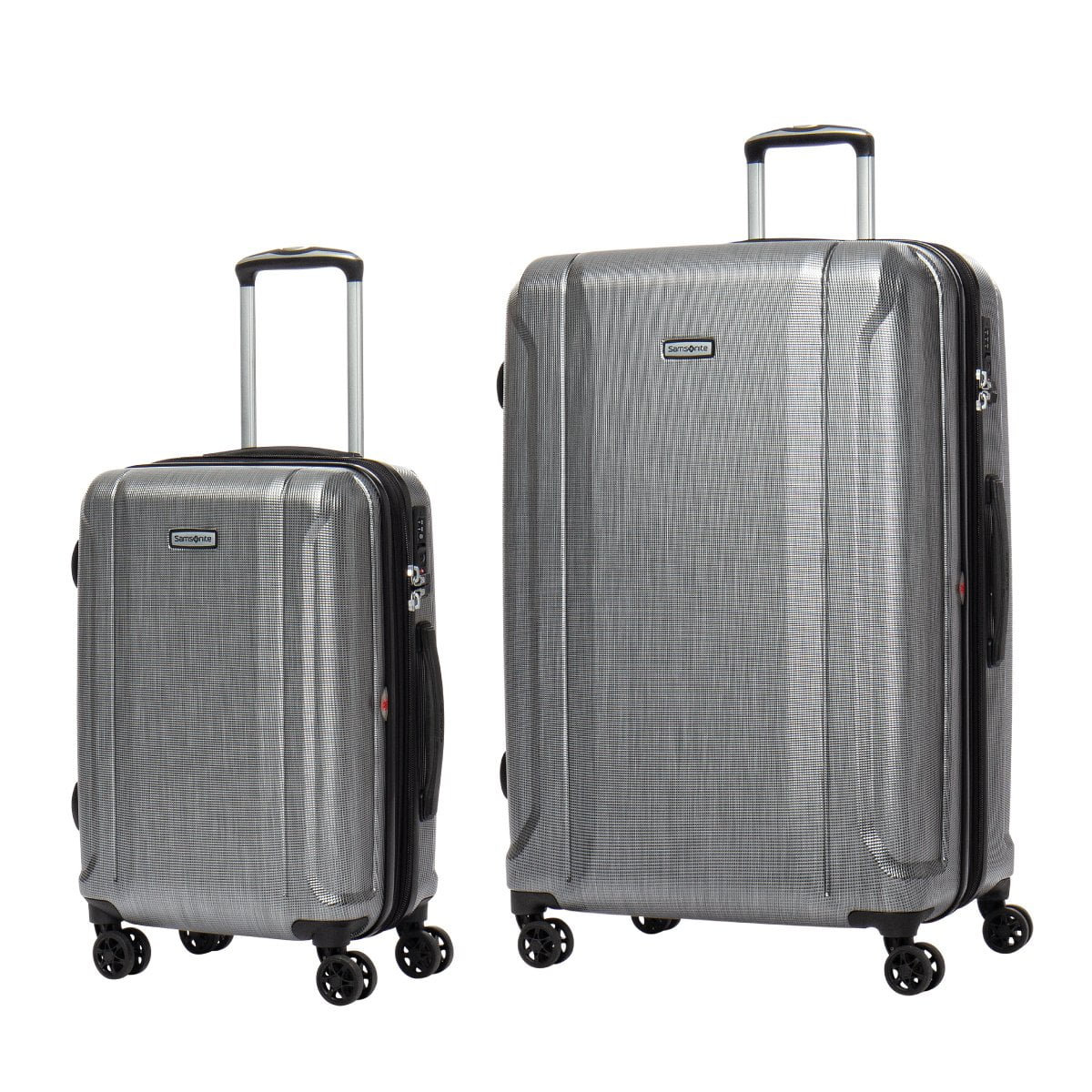 Samsonite Luggage Brushed Silver Samsonite Omni 3.0 - 2 Piece Spinner Expandable Luggage Set (Carry-On & Large)