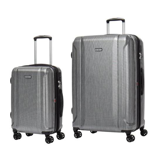 Samsonite Luggage Brushed Silver Samsonite Omni 3.0 - 2 Piece Spinner Expandable Luggage Set (Carry-On & Large)