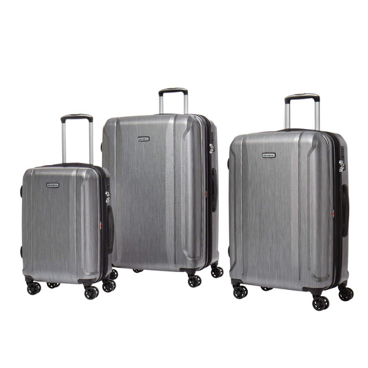 Samsonite Luggage Brushed Silver Samsonite Omni 3.0 - 3 Piece Spinner Expandable Luggage Set