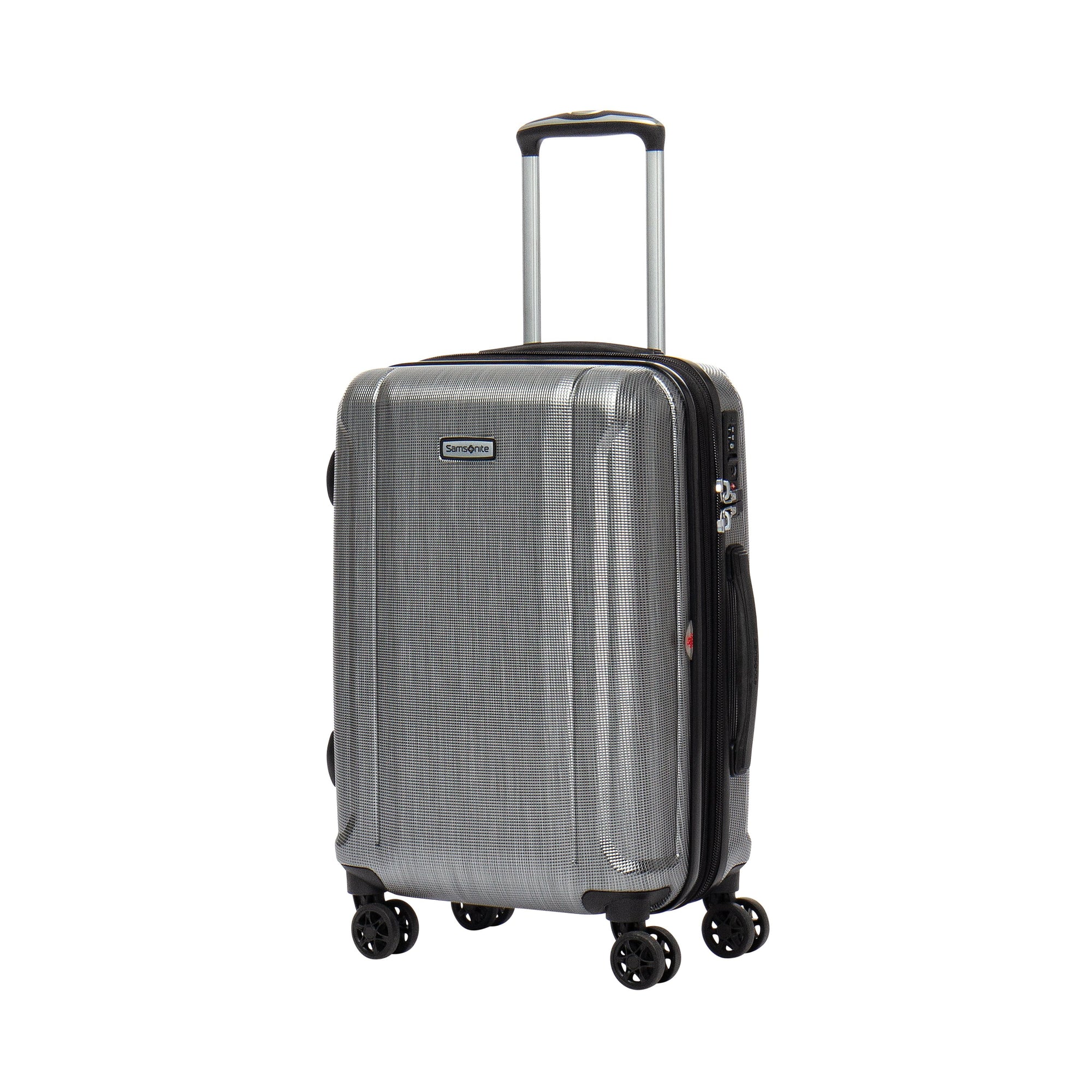 Samsonite Luggage Brushed Silver Samsonite Omni 3.0 Carry-On Spinner Expandable Luggage
