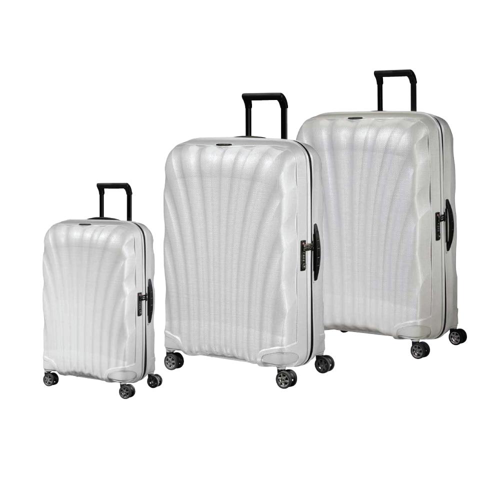 Samsonite Luggage Off-White Samsonite Black Label C-Lite 3 Piece Spinner Luggage Set