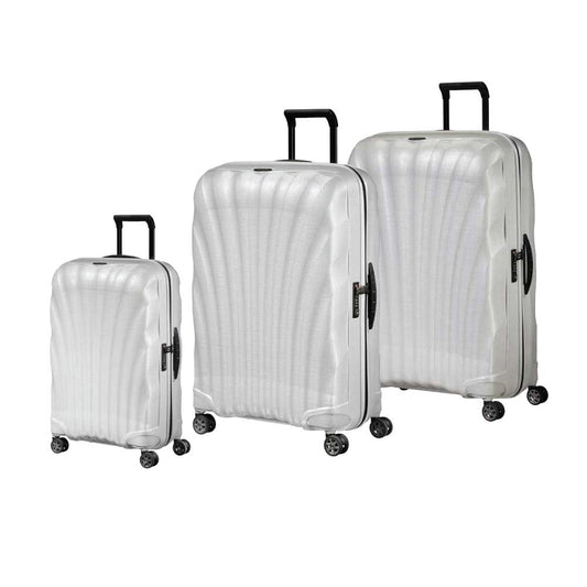 Samsonite Luggage Off-White Samsonite Black Label C-Lite 3 Piece Spinner Luggage Set