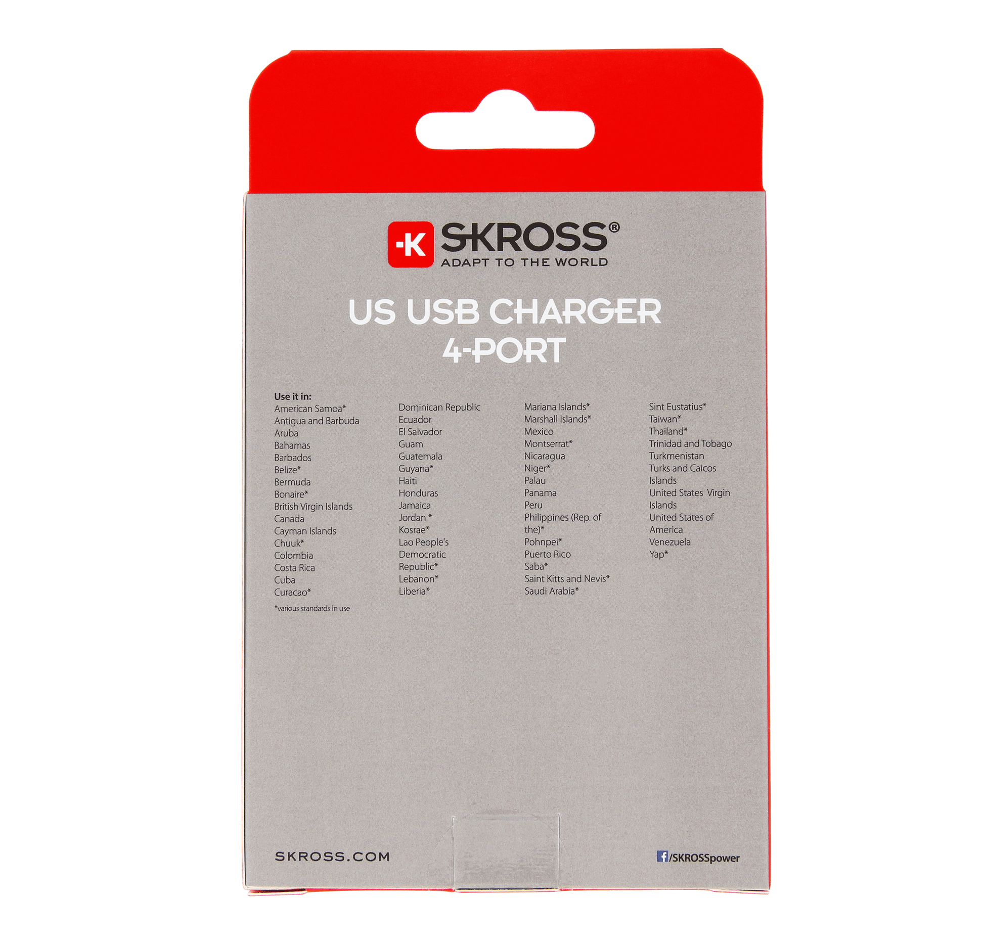 SKROSS Travel Accessories White SKROSS US USB Charger – 4-Port