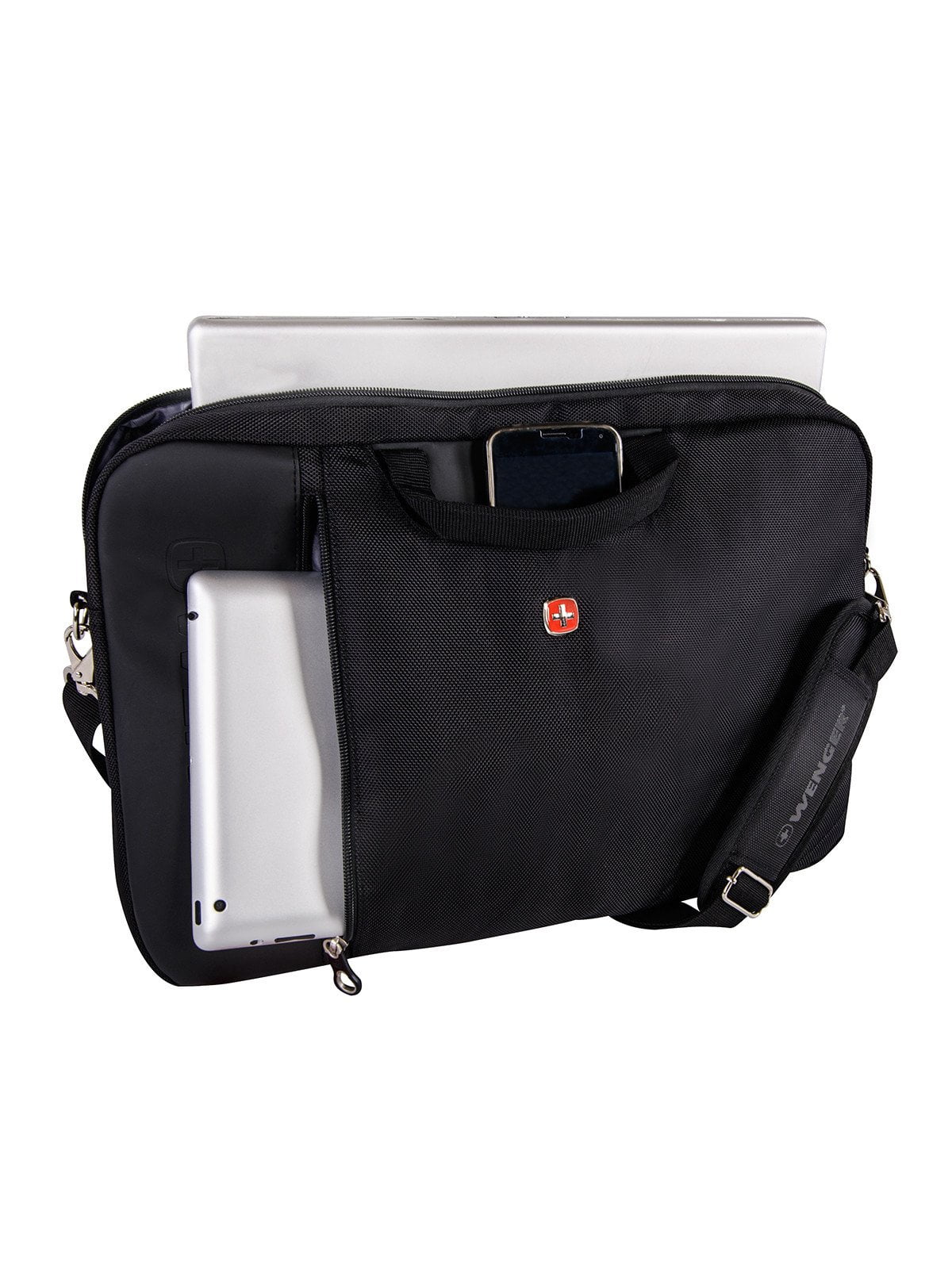 Swiss Gear Briefcases Black Swiss Gear Ballistic Slipcase With Shoulder Strap - 17.3 Inches