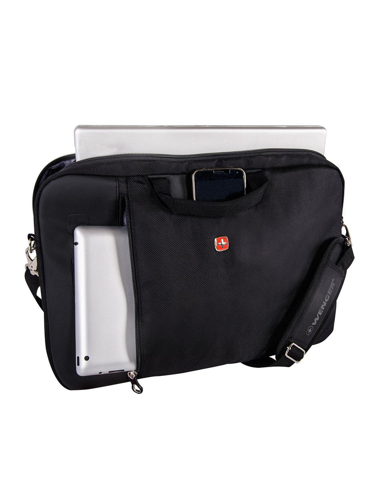 Swiss Gear Briefcases Black Swiss Gear Ballistic Slipcase With Shoulder Strap - 17.3 Inches