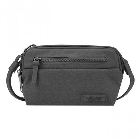 Travelon Cross-Body Bag Gray Heather Travelon Anti-Theft Metro Convertible Crossbody